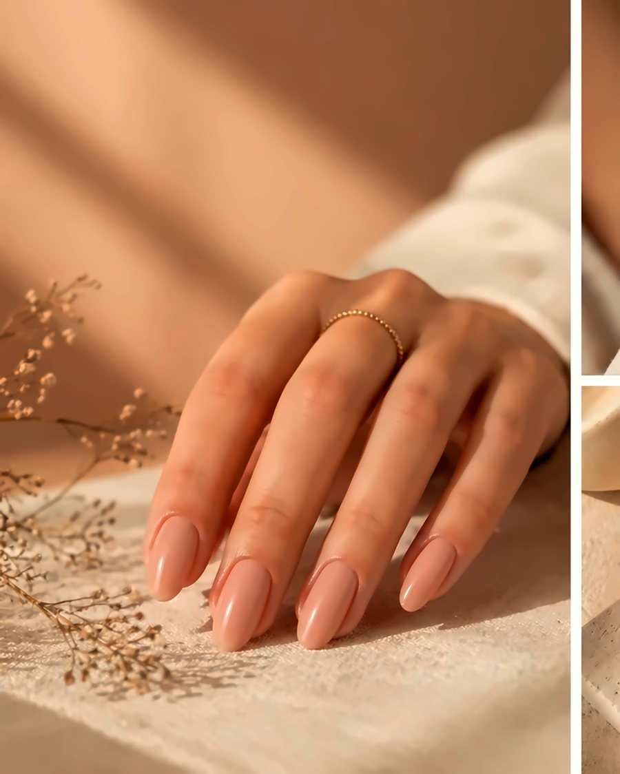 Manicura rusa con acabado nude impecable hasta la cutícula